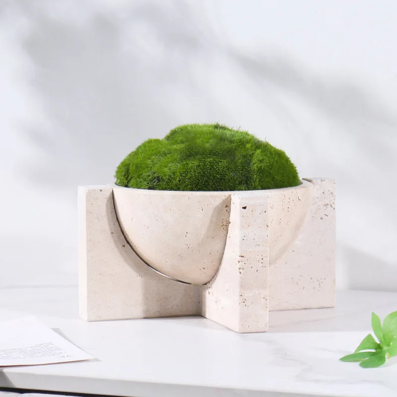 Natural Marble Stone Flower Po - Aloe Vera Pot review and price