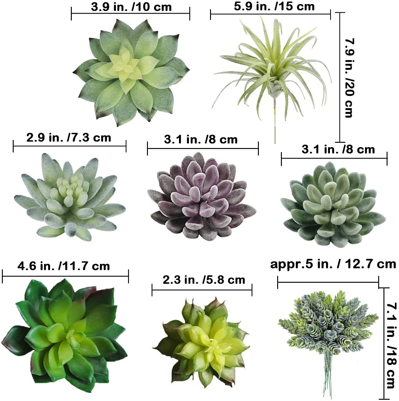 15 Pack Assorted Artificial Su - Echeveria Succulent review and price